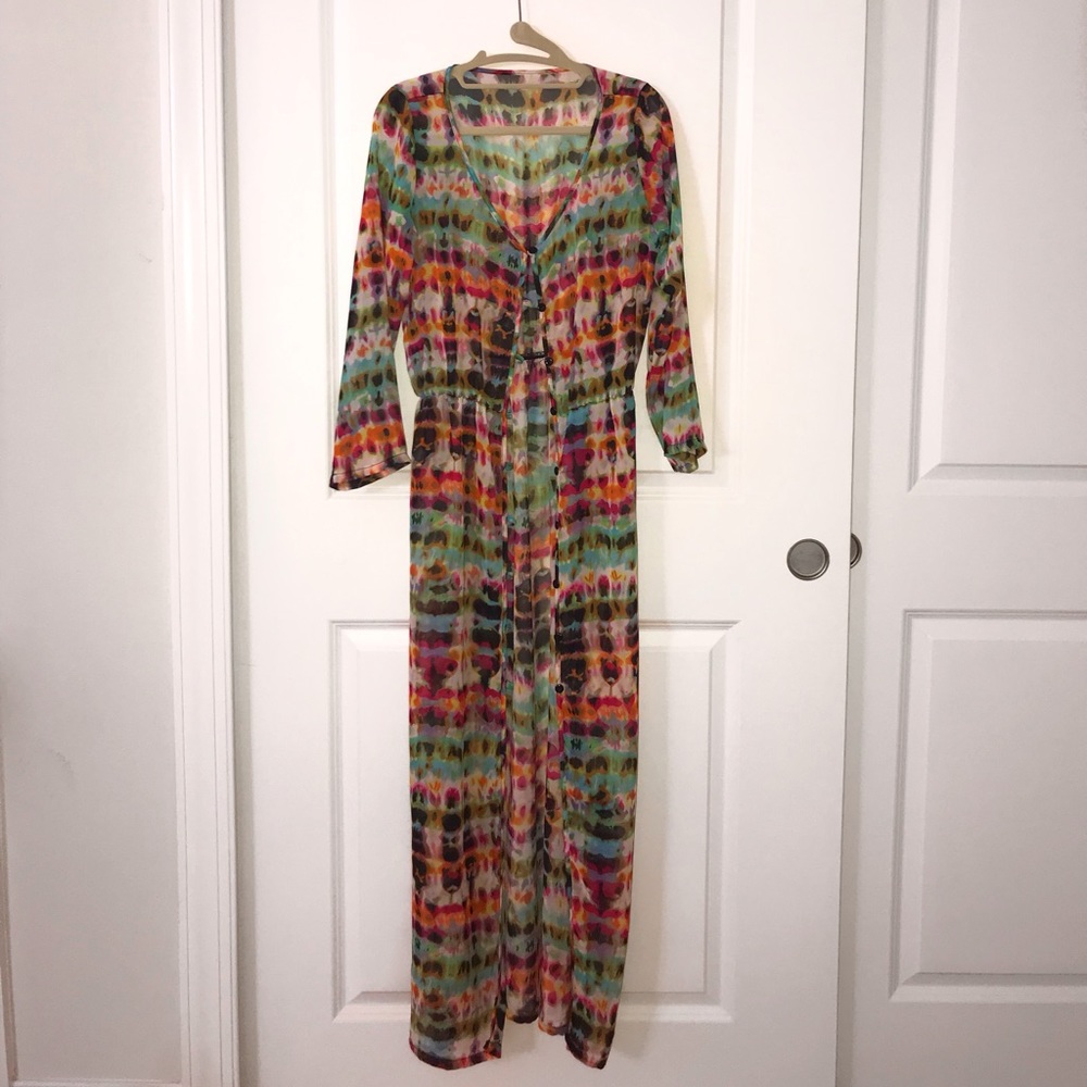 Silk colorful cover up